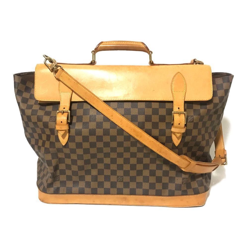 Louis Vuitton Ebene Brown Clipper Boston Bag Shoulder Strap Brown